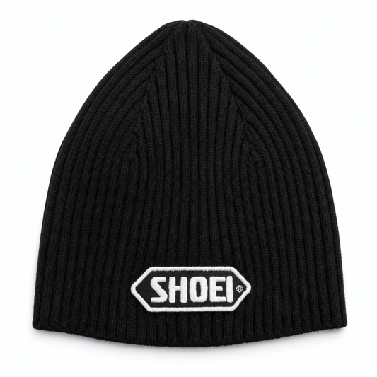 SHOEI Black & White Ribbed BeanieMerchandiseSHOEI UK