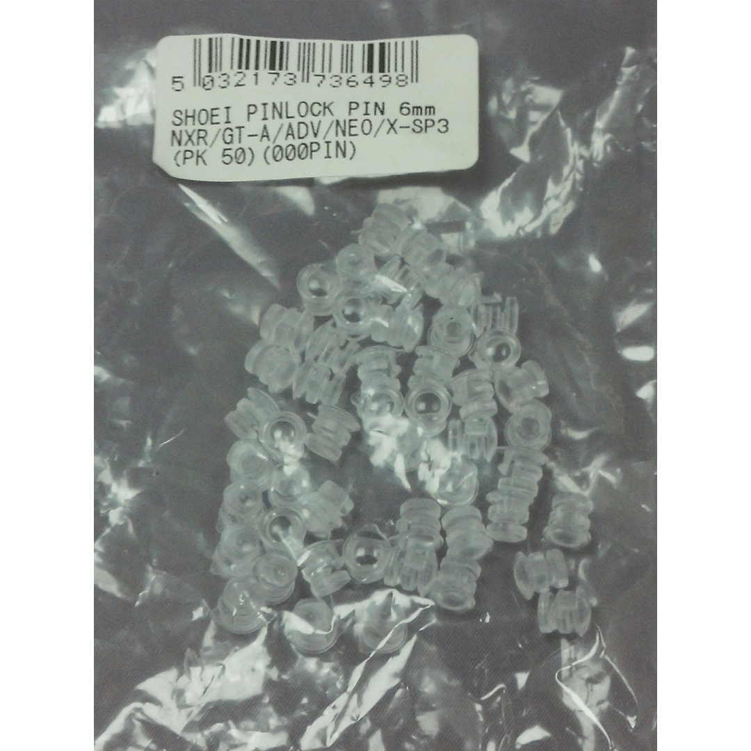 Shoei NXR/2/GT - A/ADV/NEO/X - SP3/J - Cruise 3 Pinlock Pins 6mm [Pack 100]SHOEI UK